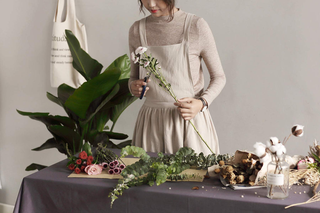 Women Girls Vintage Apron Gardening Works Cross Back Pinafore Dress